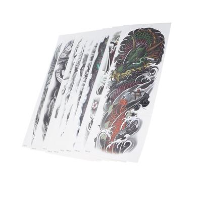 9Pcs Full Arm Tattoo Sticker Waterproof Temporary Long Lasting Large Pattern Tattoo Stickers