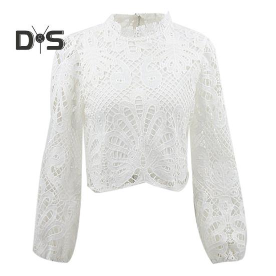 

Весенняя женская футболка с открытыми плечами и кружевом, однотонная, с длинным рукавом, свободная, мягкая, с круглым вырезом, в стиле пэчворк, для женщин, для поездок на работу XL бежевый