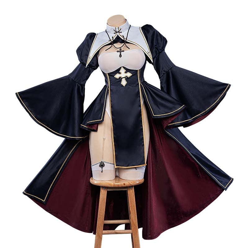 [Princess Outfit] Charlotte Nun Sister Sexy Figure Outfit, Sensual Cosplay Costume for Photoshoots, Size L