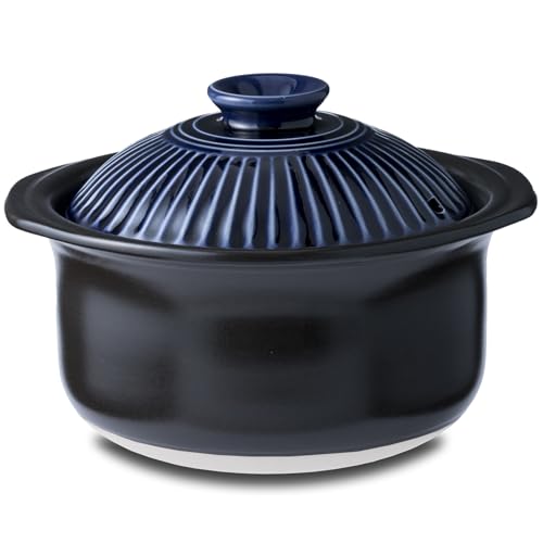 

[2025, Authentic] Ginpo Touki Banko Ware Ginpo Chrysanthemum Rice Cooker, 2-Cup Capacity, Double Lid, Rice Cooker, Earthenware Pot, Direct Heat Compat