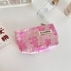 Trendy Ladies Simple And Portable Floral Embossed Cosmetic Bag For Use Everyday