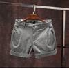 Men's Casual Slim Fit Three-Quarter Beach Shorts - Trendy Summer Workwear Style, Slightly Elastic