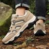 Fashion New Men Outdoor Mountaineering Shoes Comfortable Thick Soled PU Sneakers Hiking Wear Resistant Casual Travel Shoes Zapatillas
