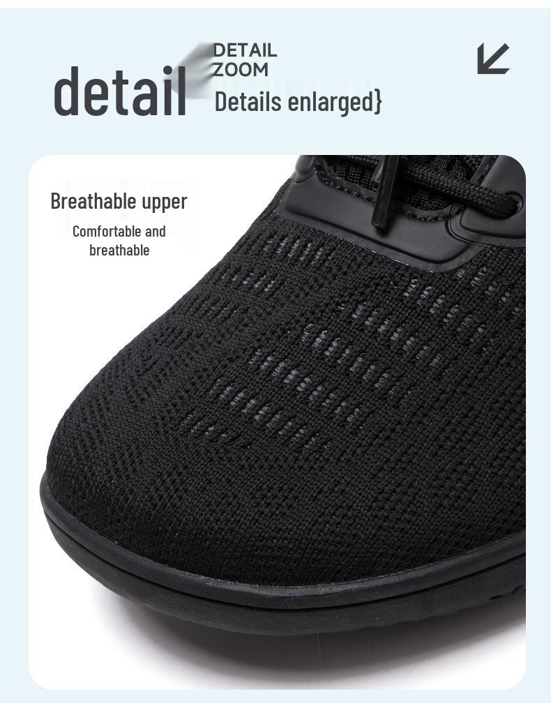 Men's Breathable Wide-Toe Barefoot Casual Shoes - Large Size, All-Season Walking Shoes