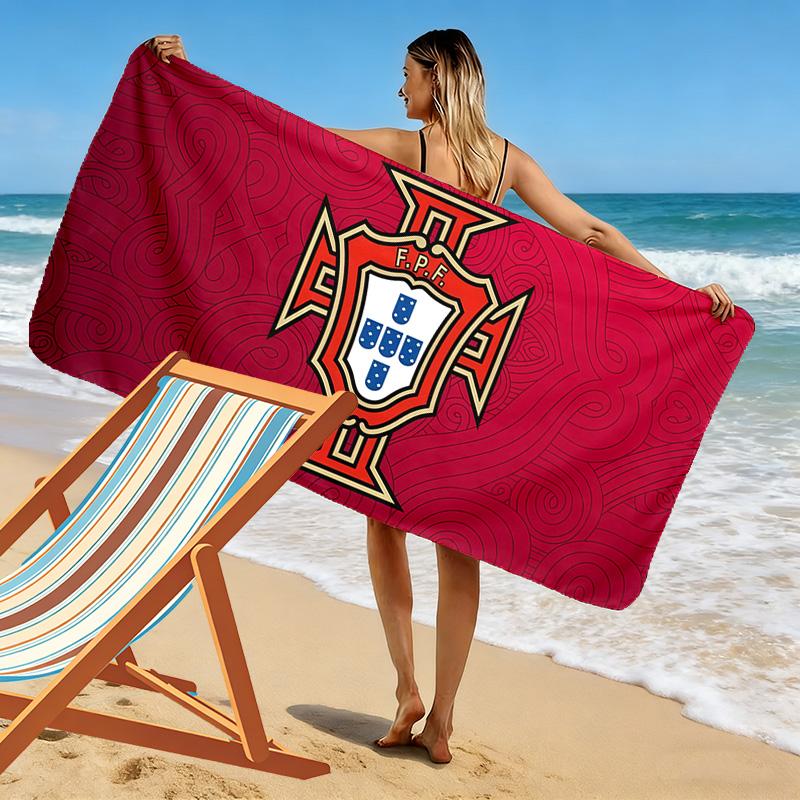 A Seleção das Quinas Print Beach Towel, Large Soft Quick Dry Towel for Beach Camping Swimming