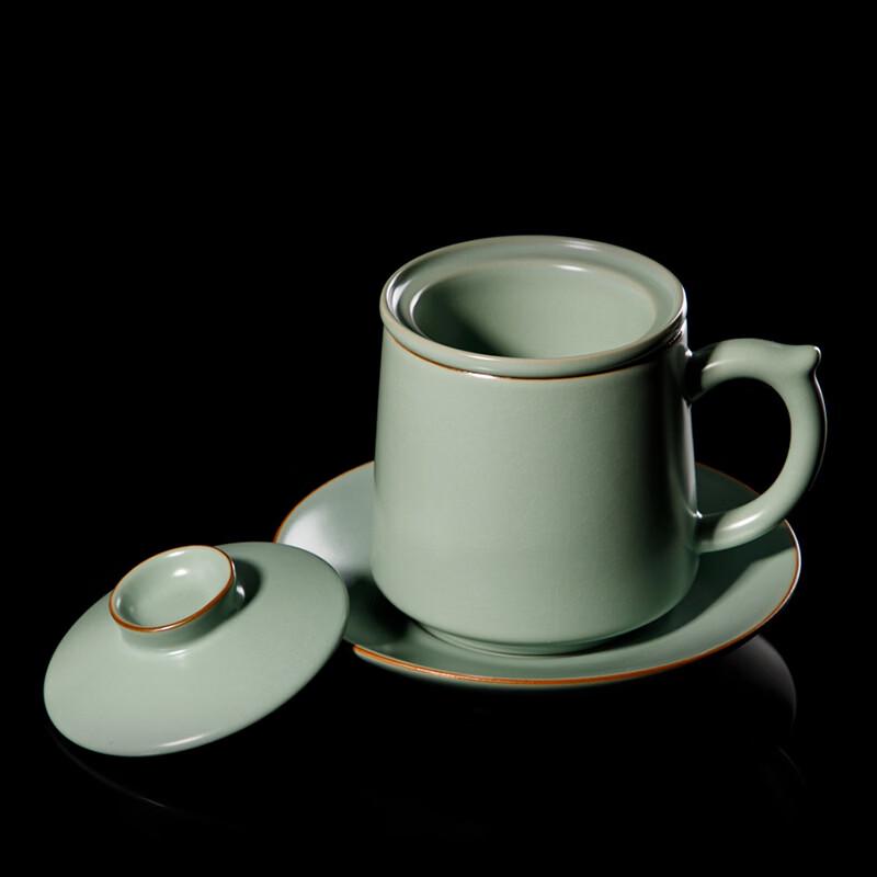 OLOEY Ru Kiln Ceramic Portable Tea Infuser Mug