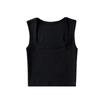 Women's Square Neck Sleeveless Crop Tank Top Slim Fit Solid Basic Camisole Shirt