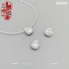 Sterling Silver 999 Hello Kitty 3D Pendant - Cartoon Embossed Sanrio Series DIY Accessory