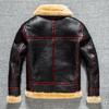Winter Warm Lapel Thickened Hair Men's PU Leather Jacket Retro Leather Jacket