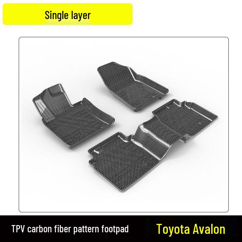 Toyota Avalon 19-25 TPV Carbon Fiber Textured Waterproof Floor Mats Toyota Avalon/2019-2025/Petrol