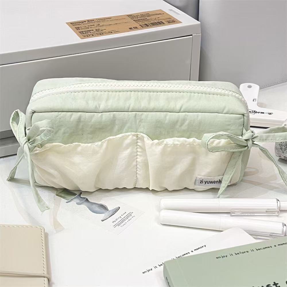 Canvas Pencil Case With Cloud Design For Students And School Supplies