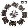 Practical Small Hinges Boxes Hinges Box Hinge For Box Iron 40pcs Accessories Antique Antique Bronze Box Hinges Bronze Color