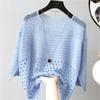 Summer Women's Hollow Knitted Sweater Pullover Thin Loose Hollow Top Women's Sun Protection Shirt Women