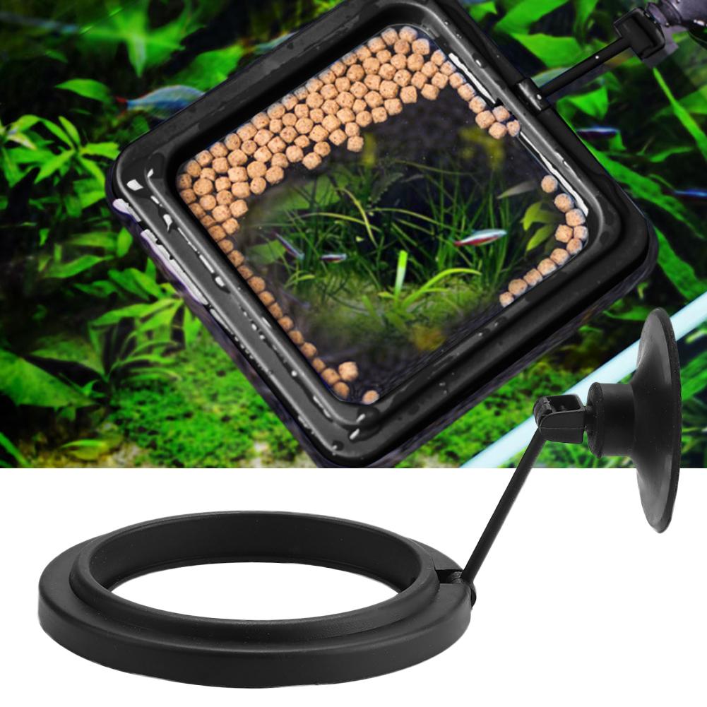 1Pc Fish Feeding Ring Feeder Aquarium Fish Tank Floating Food Circle(Round)