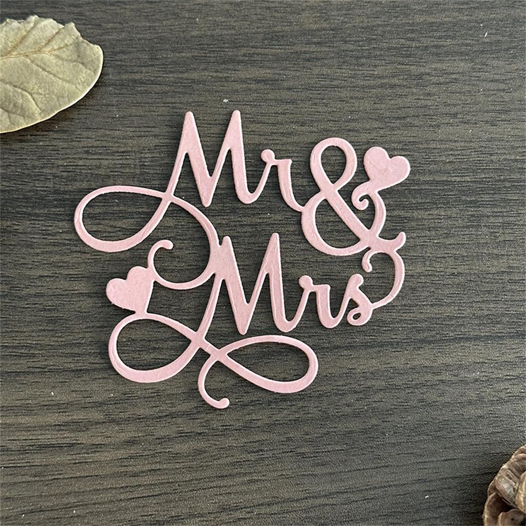 Heart Mr Mrs Metal Die Cuts Carbon Steel Cutting Dies Embossing Stencils for Card Photo Scrapbooking Decorations