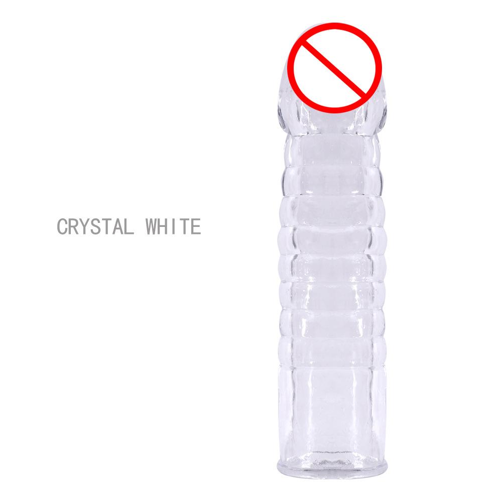 Crystal Penis Sleeve Prezervative reutilizabile pentru bărbați Mărirea penisului Extensor de penis Produse erotice intime Produse pentru adulți Sex Shop