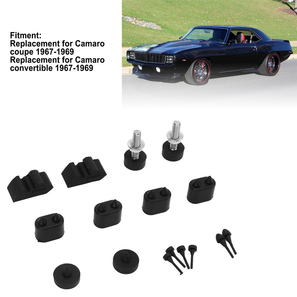 Rubber Adjusters Stopper Kit High Performance Replacement for Camaro Coupe Convertible 1967‑1969