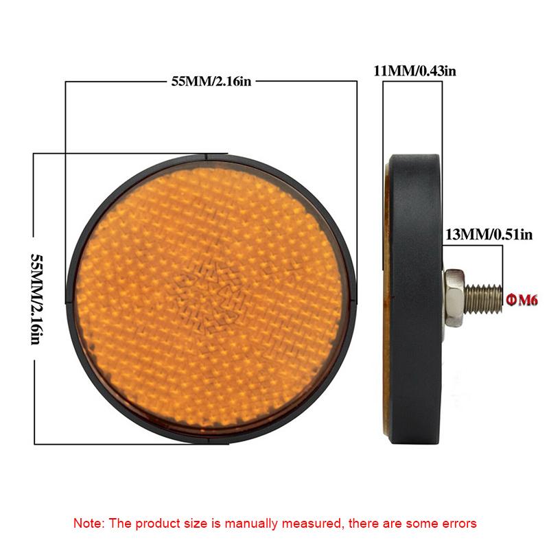 Round LED Turn Signals Light 12V Motorcycle 2inch Side Marker Lamp Rear Reflector Brake Lamp Taillight For Dirt Bike Cafe Racer