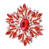 Vintage Geometric Alloy Crystal Brooch For Women Fashion Accessory