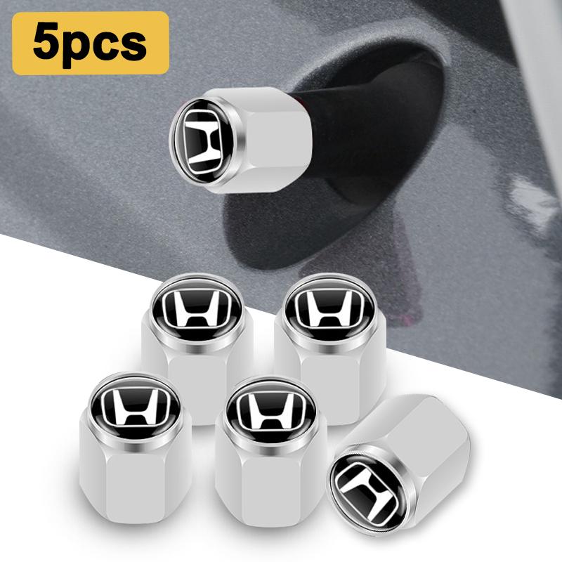 5PCS Car Wheel Tire Valve Caps Tyre Stem Cover Protect For Honda Civic Accord Fit CRV Jazz Odyssey Prelude Insight Legend Stream BF7
