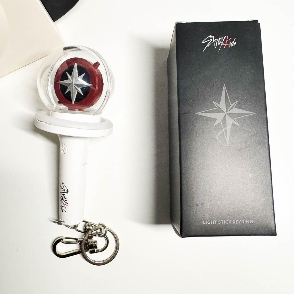 Kpop Stray Children SKZOO Official Style Keychain 1st/2nd Gen Lightstick LED Glowing Pouch Charm Fans Present Birth Date Gift: Pouch Charm