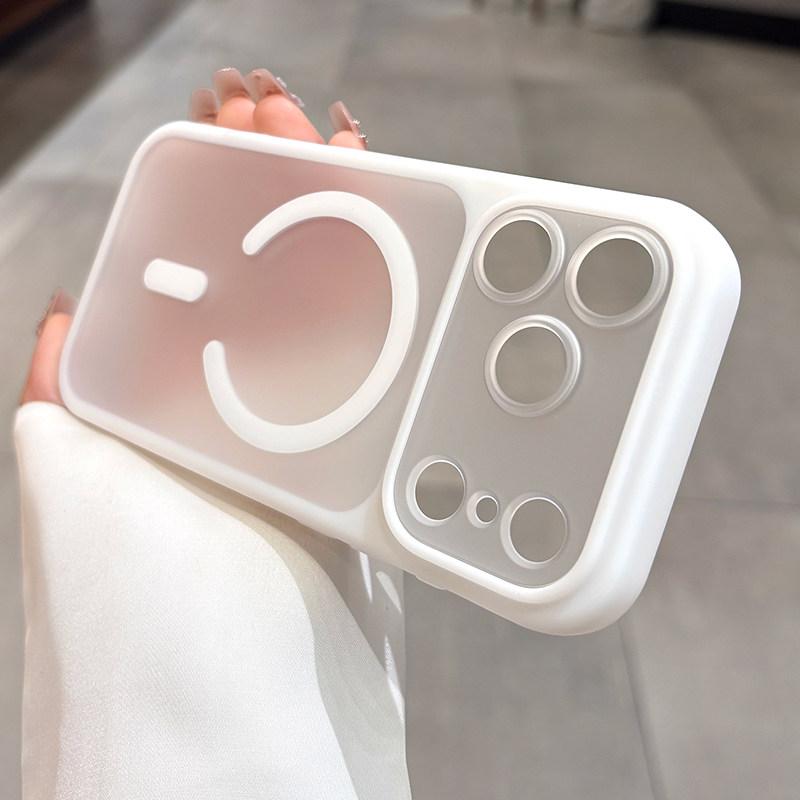 Frosted Clear For Magsafe Camera Protection Case for iPhone Air 17 16 15 14 13 Pro Max Shockproof Bumper Armor Magnetic Cover