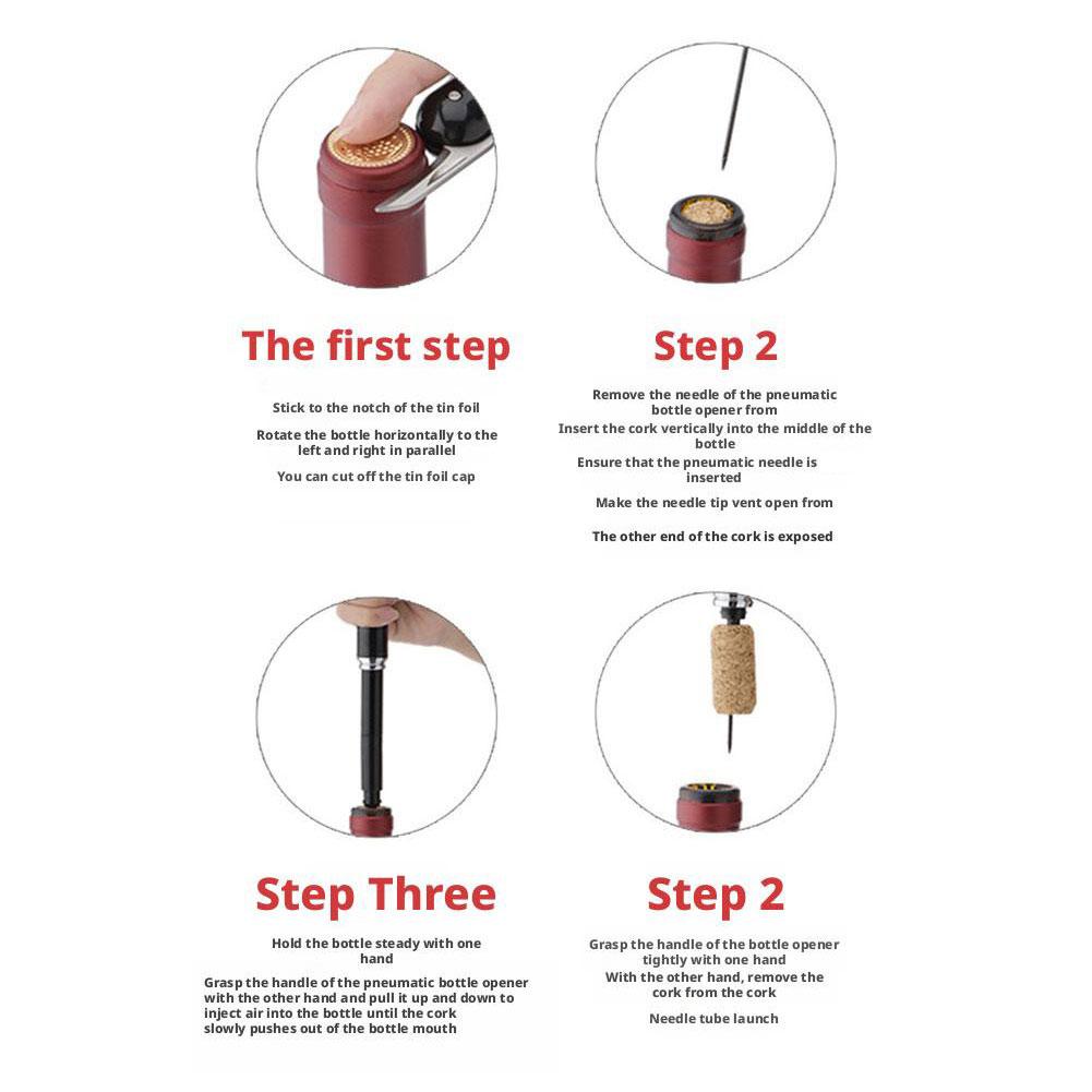 Air Pressure Wine Corkscrew Portable New Wine Wine Pin Lovers For Home Corkscrew Stee M5P8