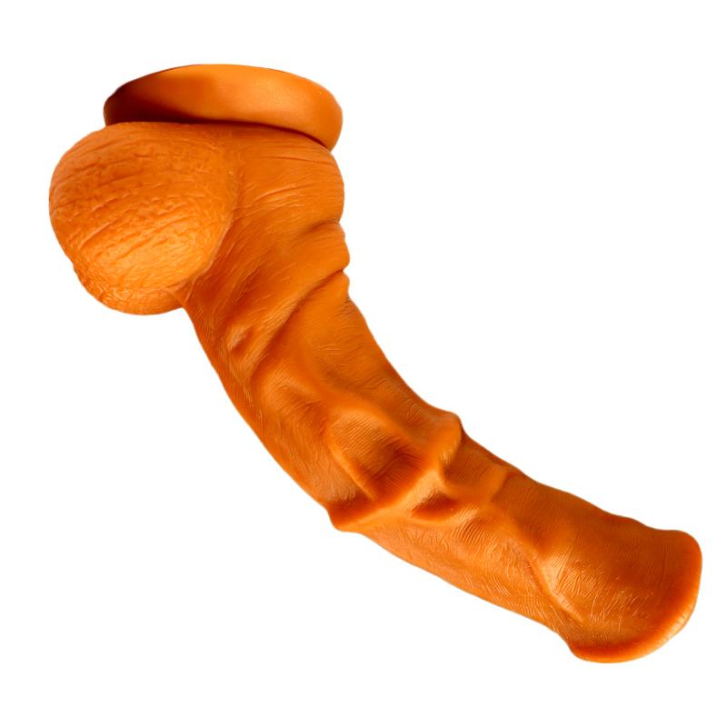 VaHppy Dildo extra large 2090g 37*8cm Masturbazione del pene per le donne Gay a forma di fallo Cavallo Pene Silicone liquido dorato Ventosa di potenza