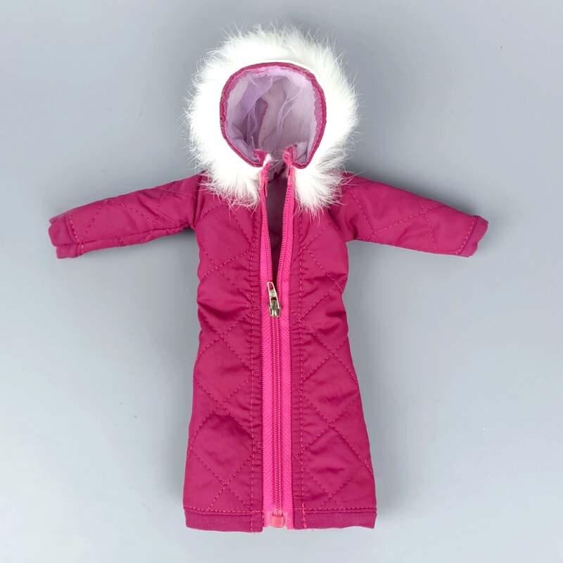 Pinker Wintermantel mit Kapuze für Barbie-Puppe, Outfits, Kleidung, Parka für 1/6 BJD-Puppe, Jacke, 1:6 Puppenzubehör, Kinderspielzeug