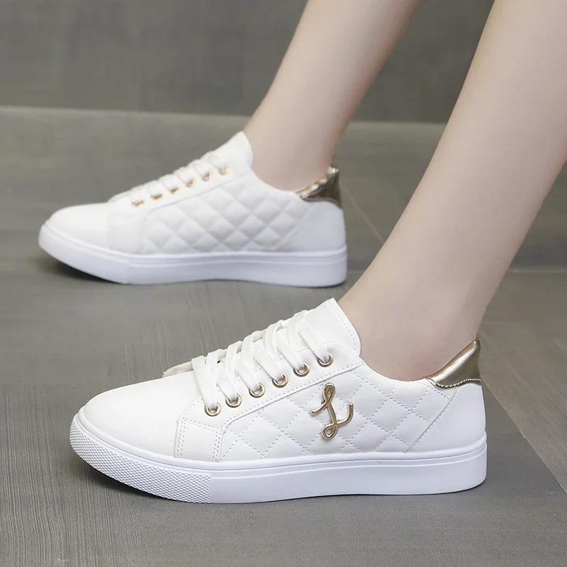 Women's Sneakers Fashion Breathable Flats Woman Soft Sole Casual Walking Vulcanized Shoes Women White Sneakers Zapatos De Mujer