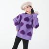 Tutu Little Elephant Girls' Heart Pattern Pullover Sweater