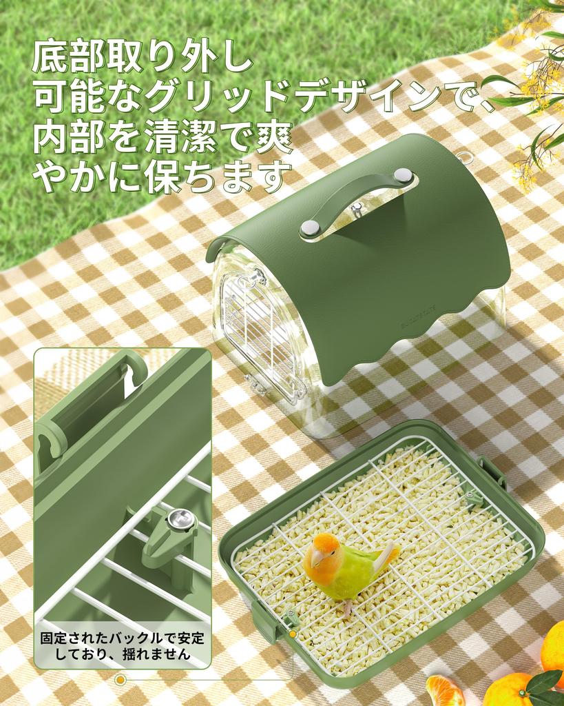 BUCATSTATE Reisekäfig, Vogelkäfig, Vogelkäfig, Tragbar, Belüftet, Transparenter Schirm, Stilvoll, Handtasche/Umhängetasche, 2-Wege-Typ, für Kleintiere su