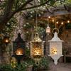 Morocco French Style Hollow Metal Candlestick Iron Hanging Candle Holder Candle Stand  Banquet