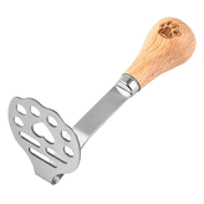 

Meat Grinder Machine Potato Masher Metal Avocado Wooden for Cooking Smasher Silver Hand