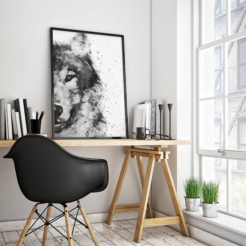 Watercolor animal canvas painting Nordic poster and print wall art deco picture living room decorative painting