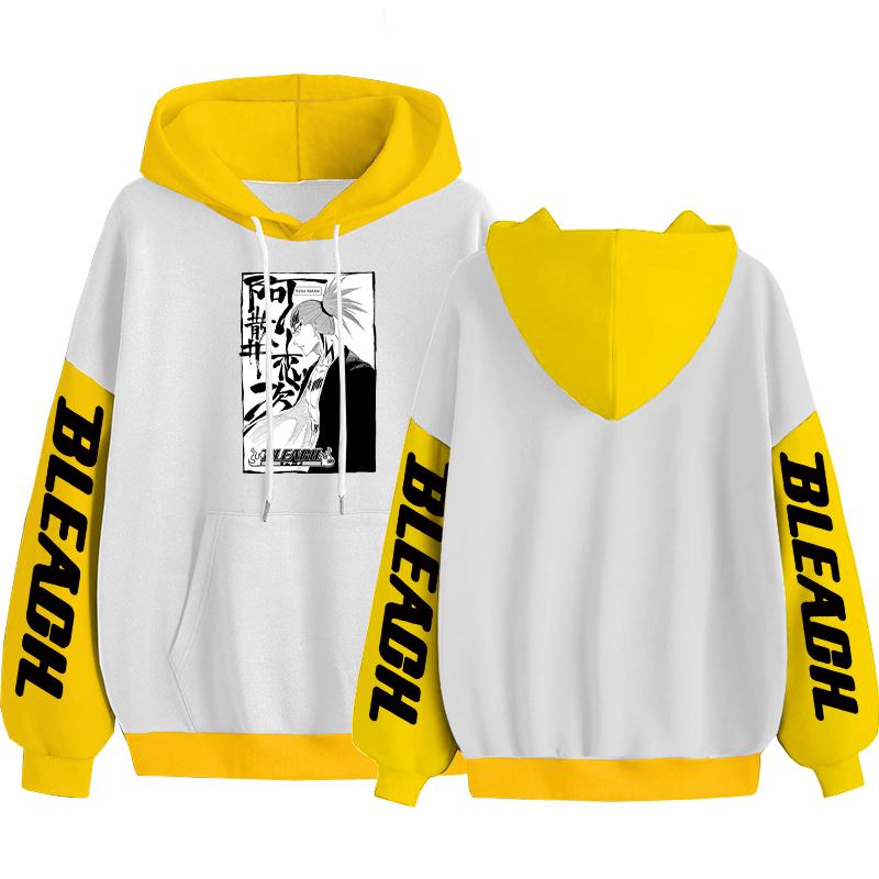 

Манга Abarai Renji Bleach толстовки аниме зимние карманы свободные повседневные мужские и женские модные уличные теплые толстовки с длинными рукавами 4XL жёлтый