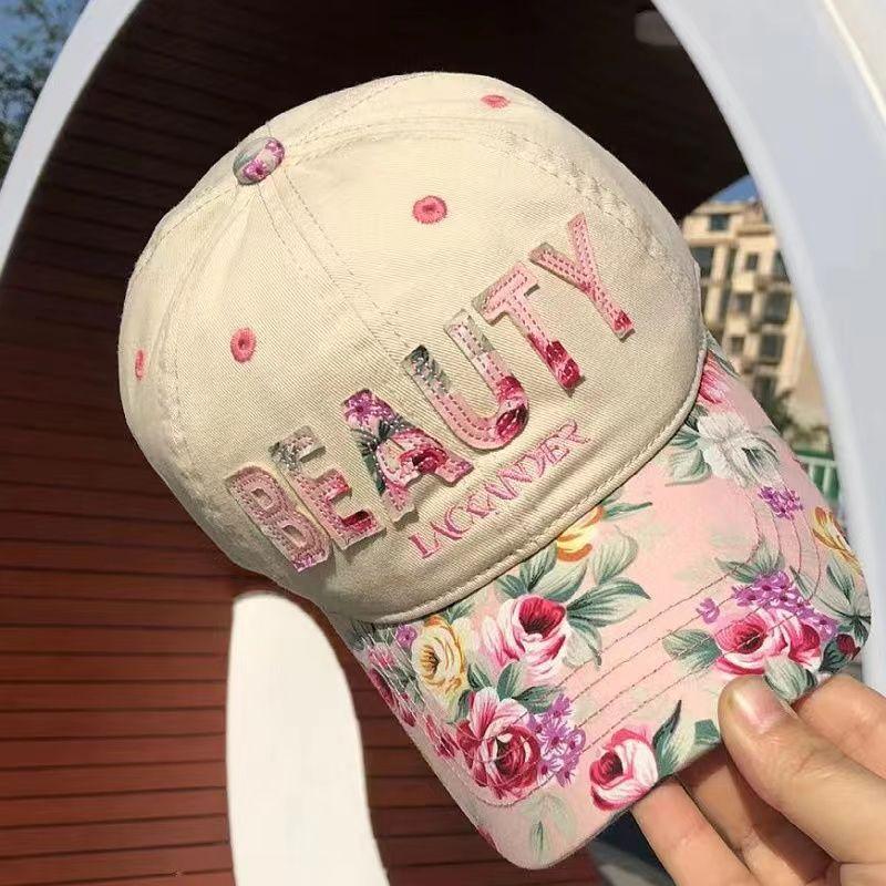 

Шляпа Парная модная цветочная шляпа с утиным язычком для мужчин и женщин осень/зима бейсбольная кепка