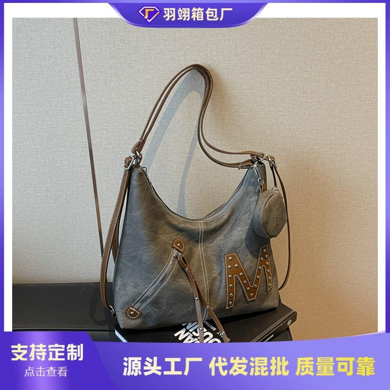 Tote bag women's large-capacity new casual versatile shoulder messenger bag multi-functional fashion backpack