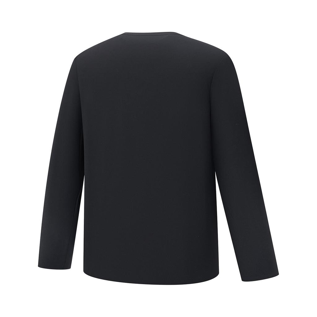 Li-Ning Honor Gold Standard Series Solid Color Simple Casual Soft Versatile Long Sleeve T-Shirt Men Tops ATLW067-1