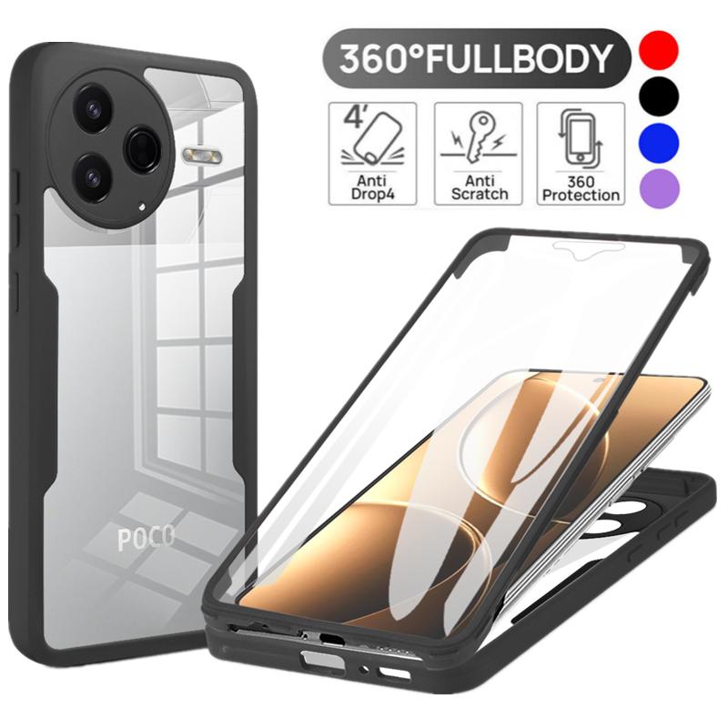 Full Body Protection Shockproof Case for Xiaomi Poco F7 Pro F7 Ultra Protective Cover Clear Fundas Coque Capa