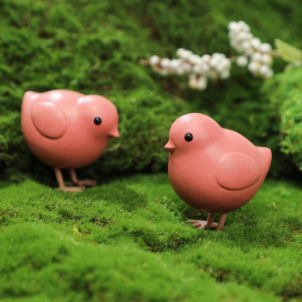 In-Stock Easter Chick Ornaments 2-Pack - Outdoor Flocking Craft Decorations