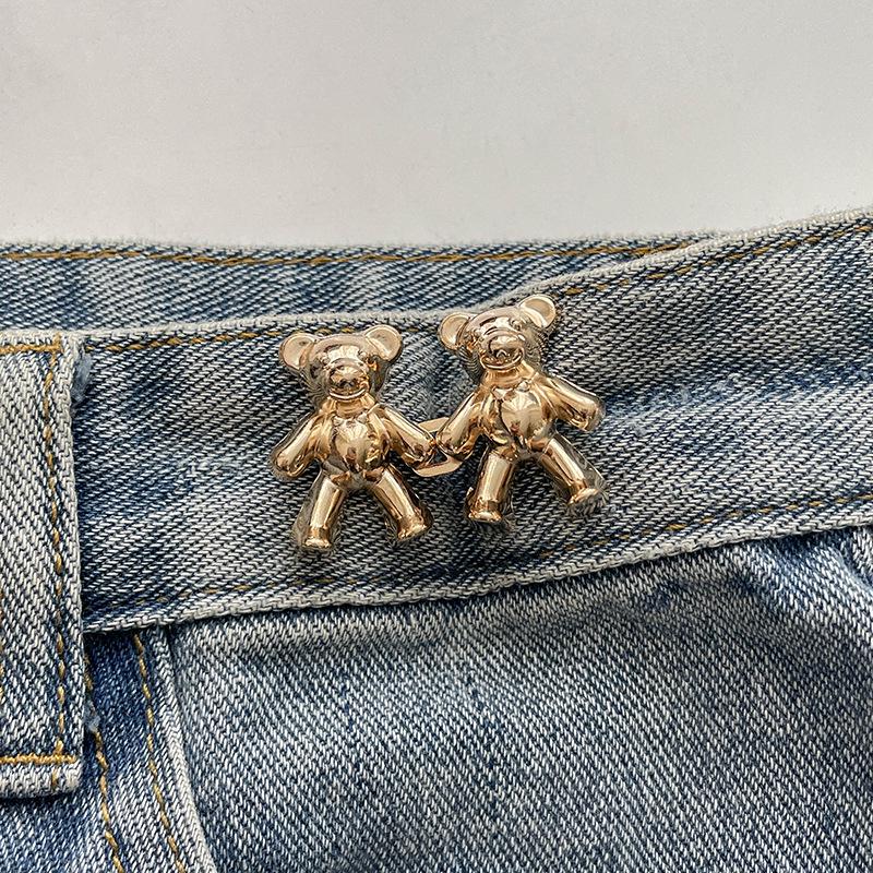 Women's Waist-Tightening Elastic Brooch Pin - Anti-Exposure Buckle for Clothes and Skirts