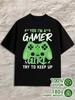 T-Shirt Y2K Gamer Girl Plain Shirts Black Regular Fit