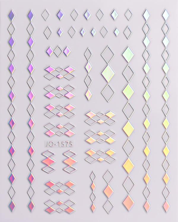 Aurora Style Silver Nail Stickers - Hot-Selling Nail Decals in Stock