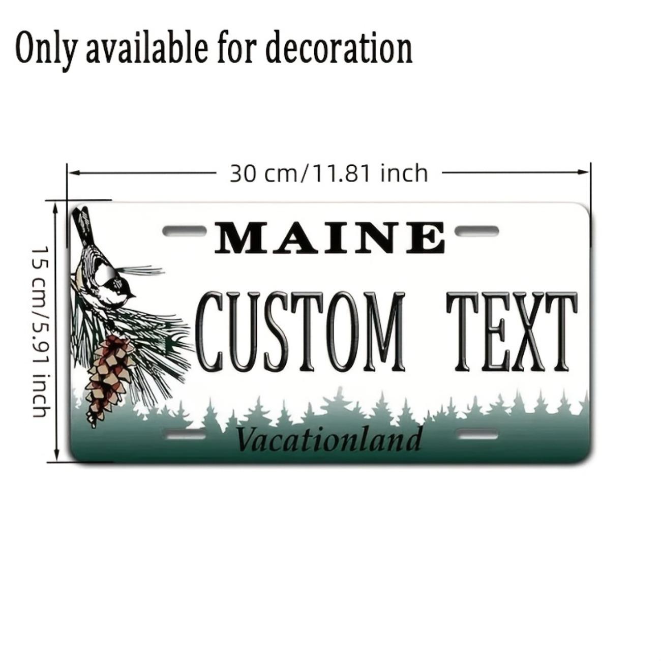 Personalized Aluminum License Plate Sign, Metal Wall Art Home Bar Decor белый