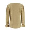 Women's Solid Color  Round Neck Trumpet Sleeve Long Sleeve Top