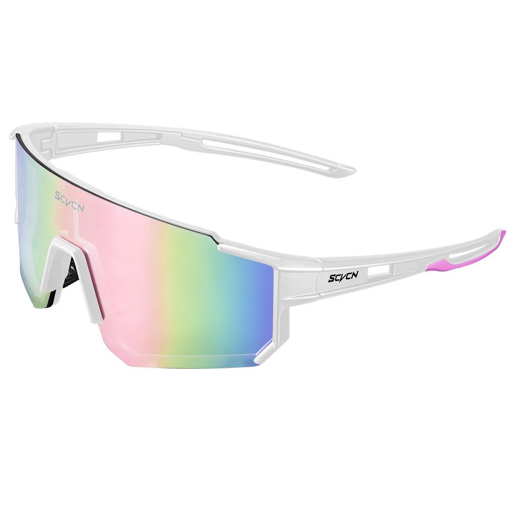 SCVCN Unisex Outdoor Cycling Sunglasses: Windproof & Sandproof One-Piece, Sporty Design