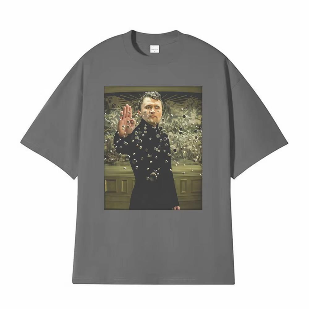 Charlie Kirk Neo Matrix Meme Funny Graphic T Shirt Men's Clothing Vintage 90s Fashion T-shirt Cotton Short Sleeve T Shirt