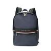 Slim Color Block Canvas Backpack - Unisex, Large Capacity, Lightweight, Casual & Business Use