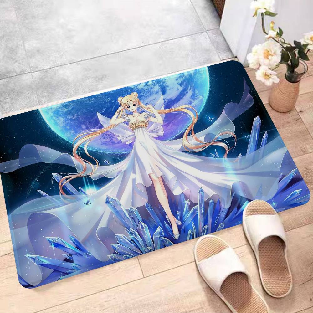 Japanische Zeichentrick S-Sailores-Moon Fußmatte Nordischer Stil Heimtürmatte Badezimmer-Toilettenmatten Schlafzimmer Hotel Dekor Matte
